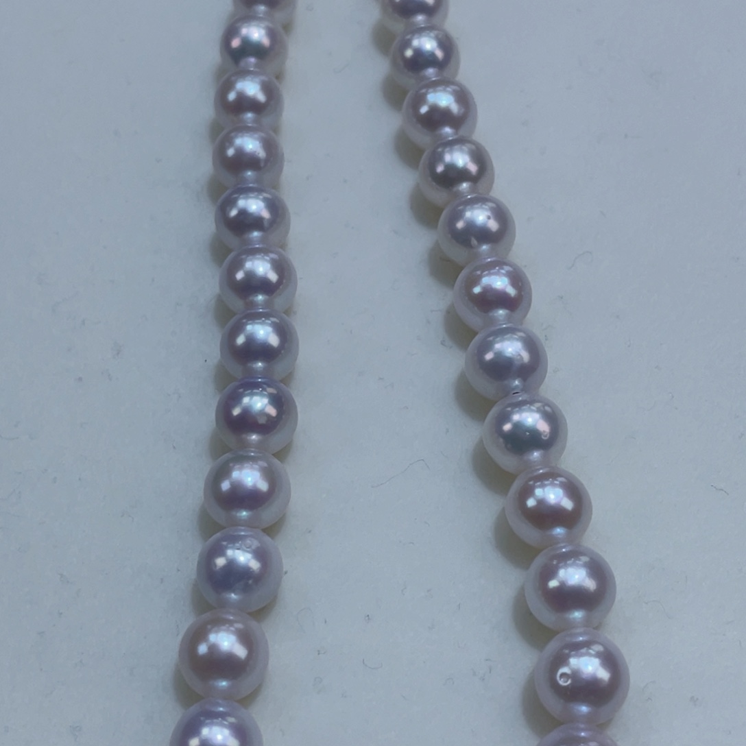 淡水珍珠颈饰银S925镶嵌8m左右炫彩