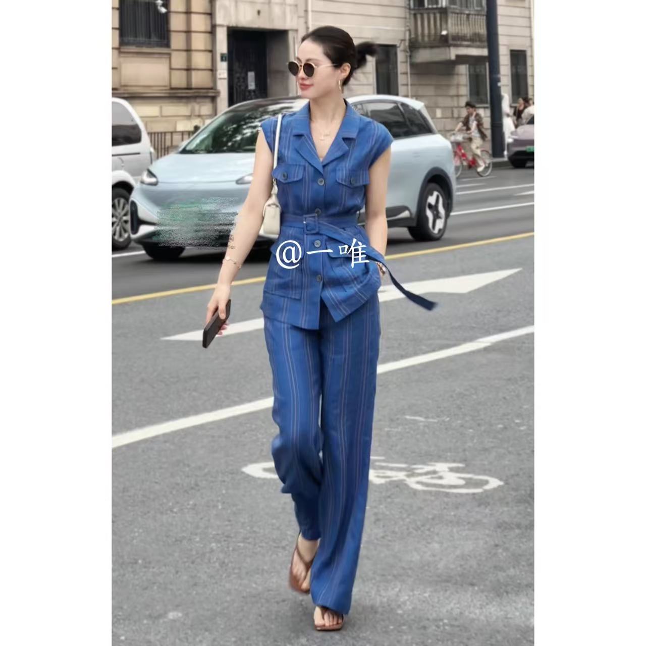 纯亚麻修身显瘦型通勤风设计感小众复古法式马甲