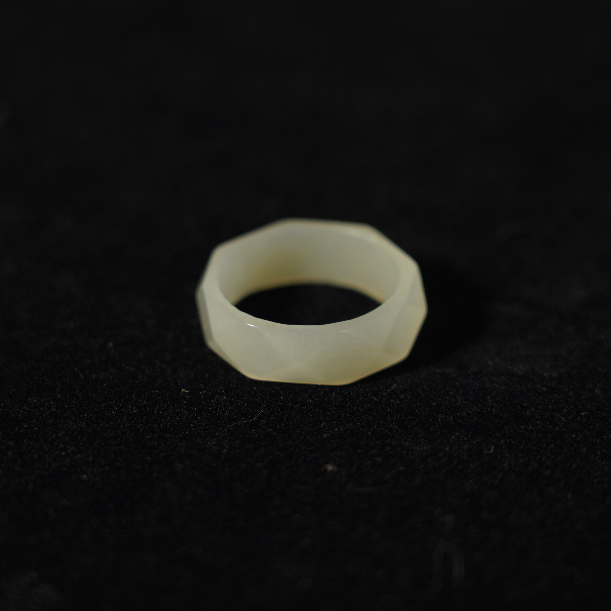 6TBF7-5   清  和田玉菱形戒指