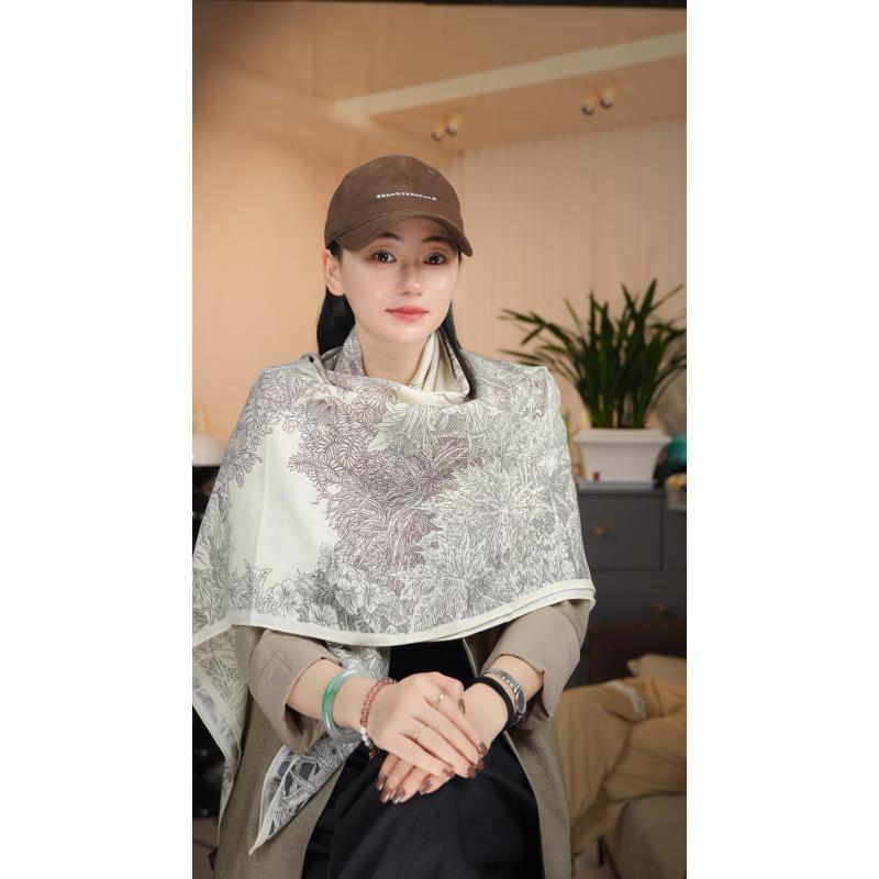 K（绿扣）1-928 针织丝毛 围巾披肩140*140左右