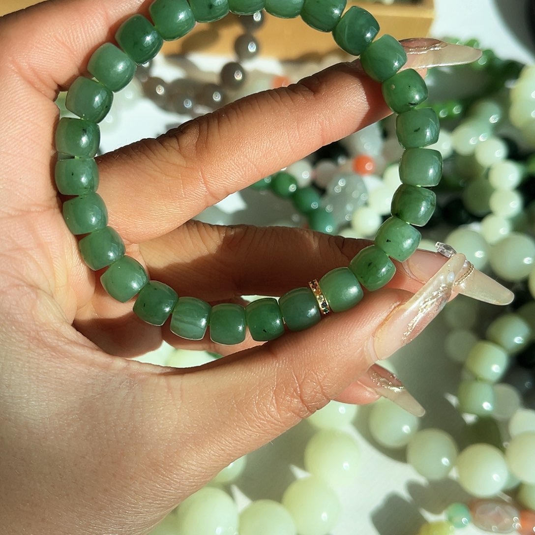 和田玉手链未镶嵌和田玉碧玉手链