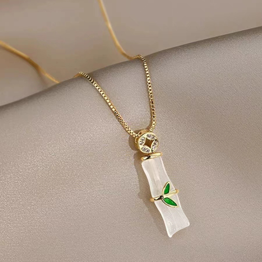 合金项链 美022国风白竹节项链