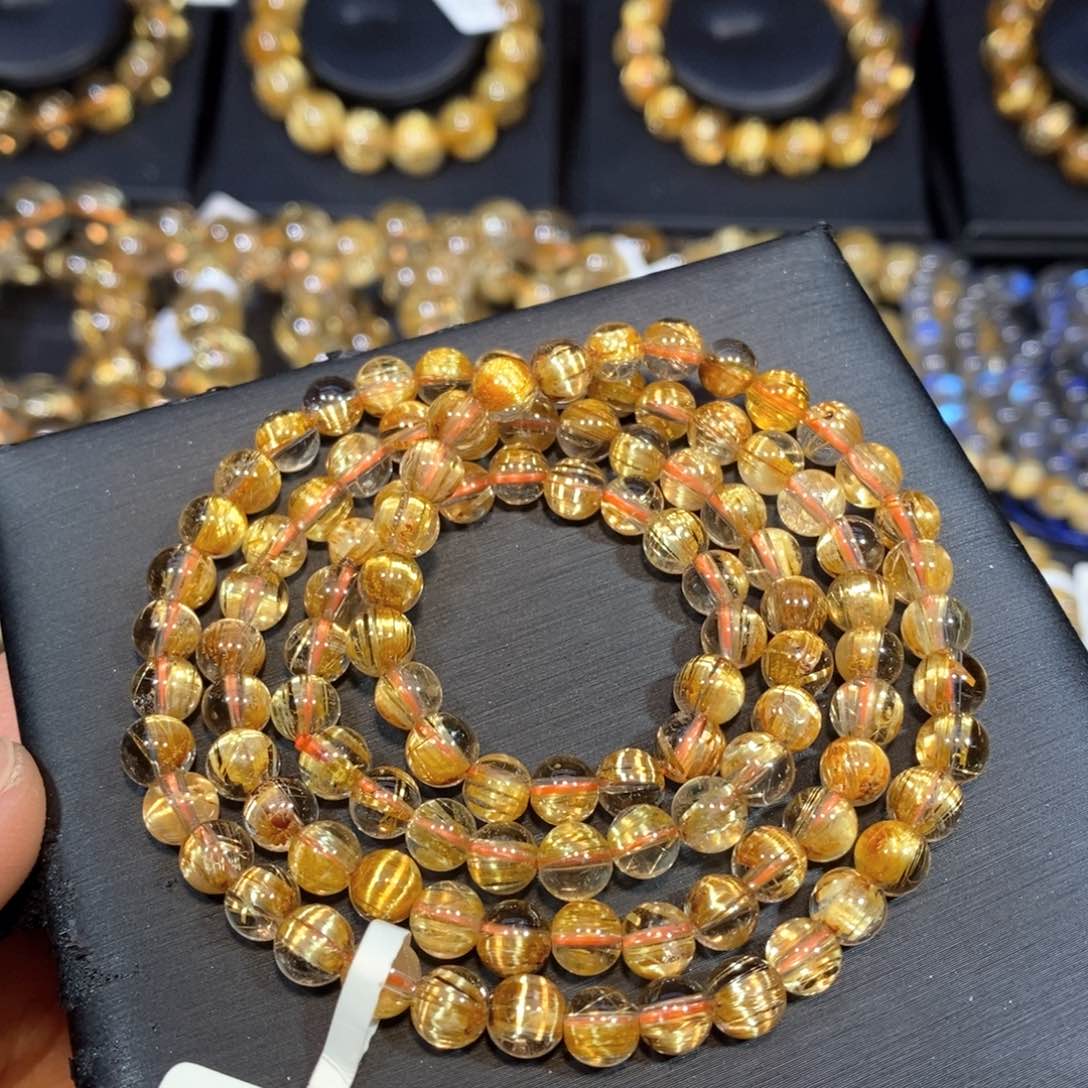 水晶手链未镶嵌6mm三圈手链