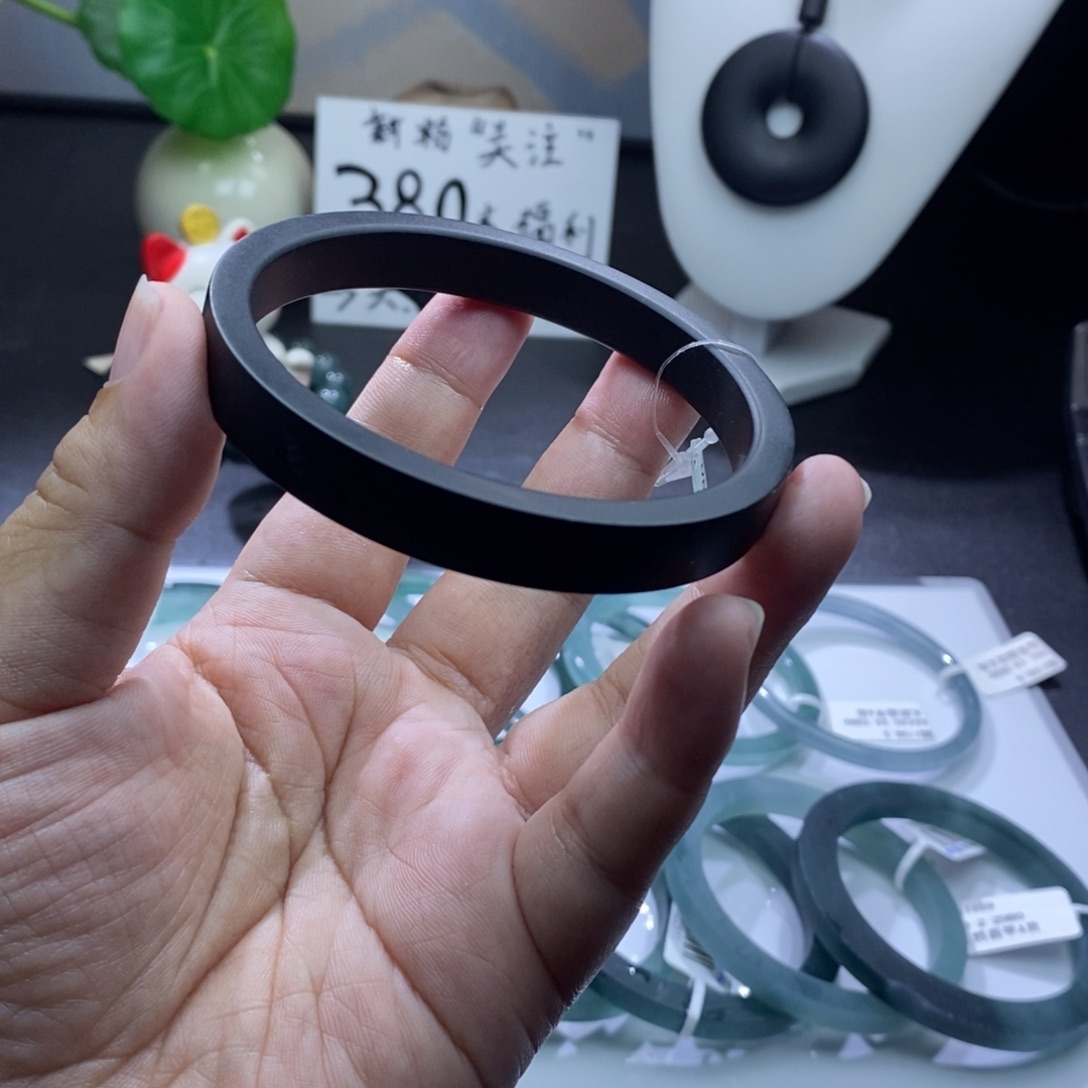 定制翡翠未镶嵌成品买断钢琴黑乌鸡磨砂