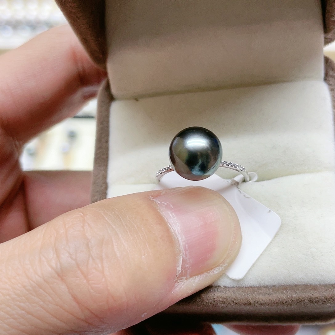 海水珍珠戒指18K金镶嵌
