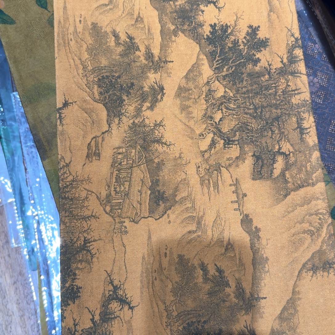 香云纱山水茶席耶