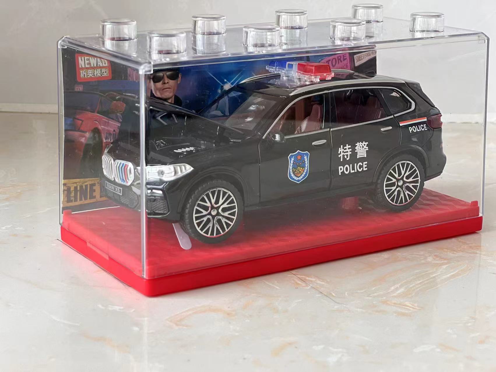 儿童玩具回力合金车模警车模型灯光音乐幼儿礼物