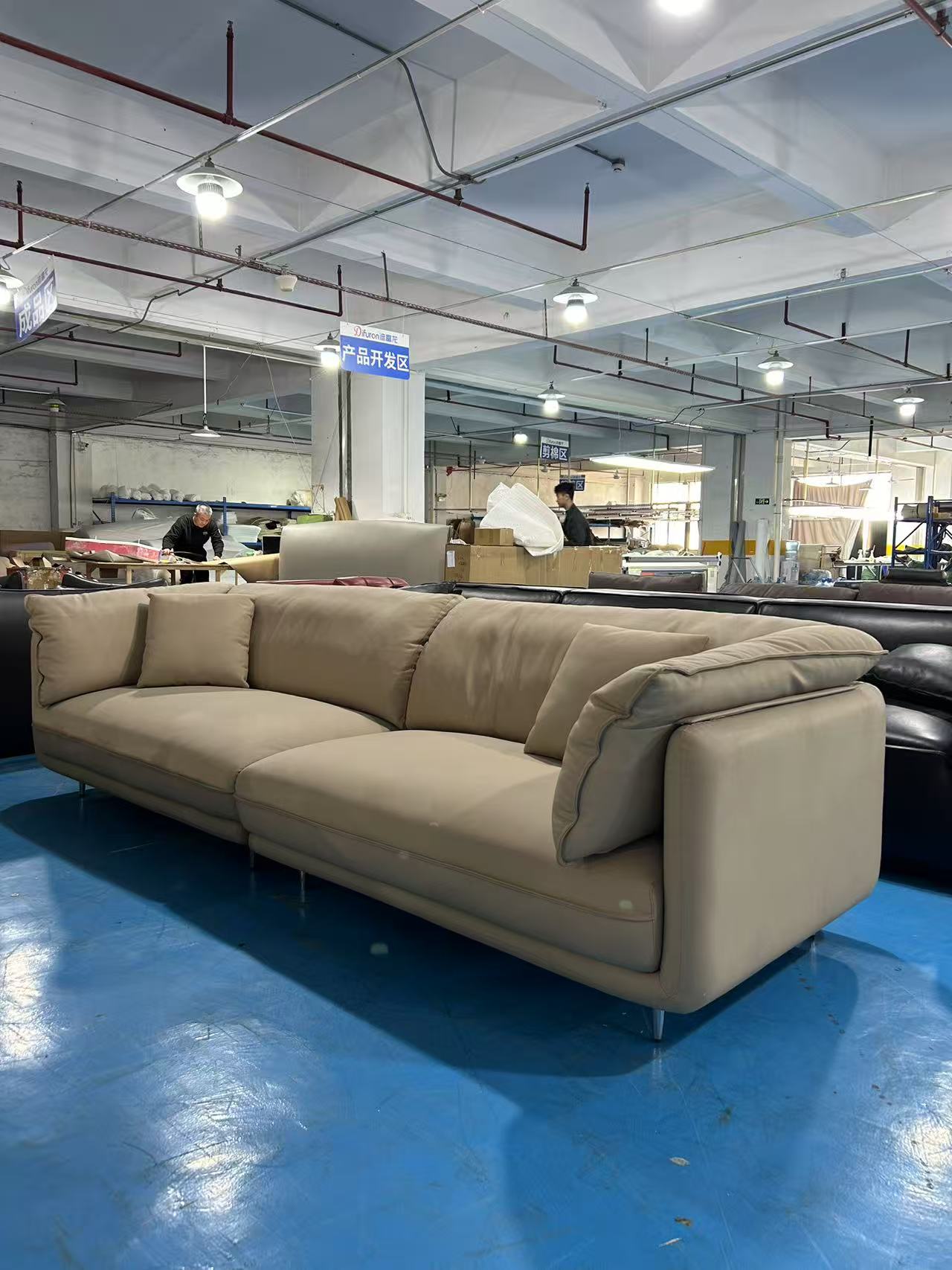 【现货 速 发】半皮怀抱沙发意式极简真皮沙发头层皮沙发