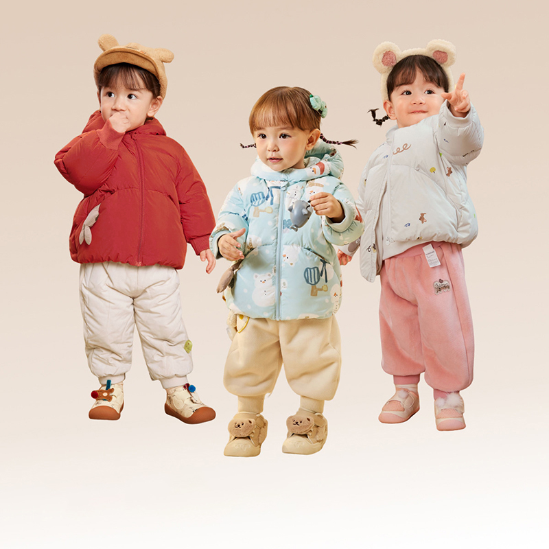 新款羽绒服男童冬季洋气2025新款女童短款外套保暖萌趣潮儿童宝宝