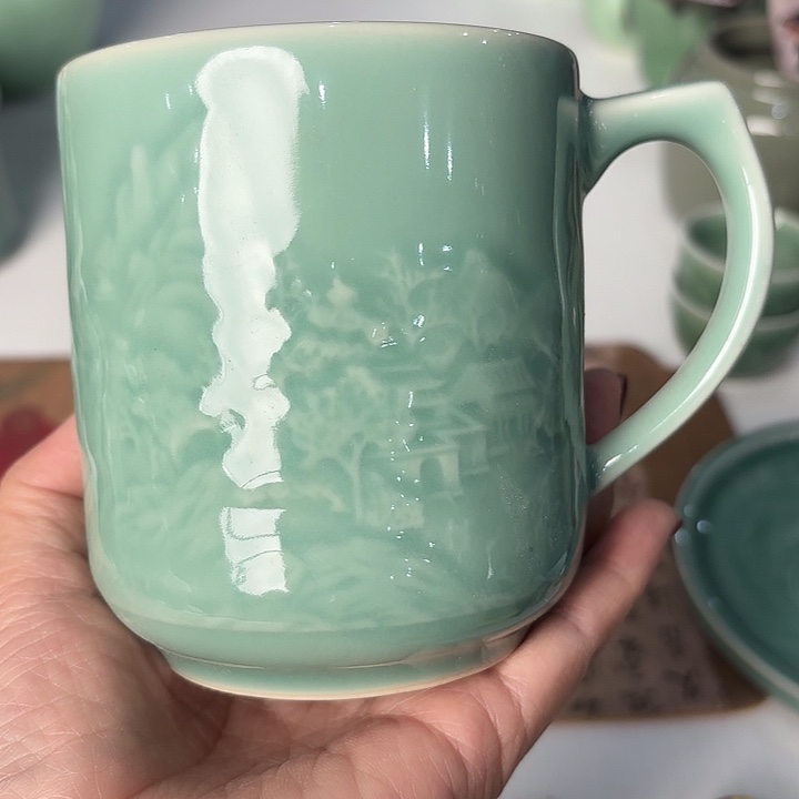 龙泉云间青瓷小米茶器