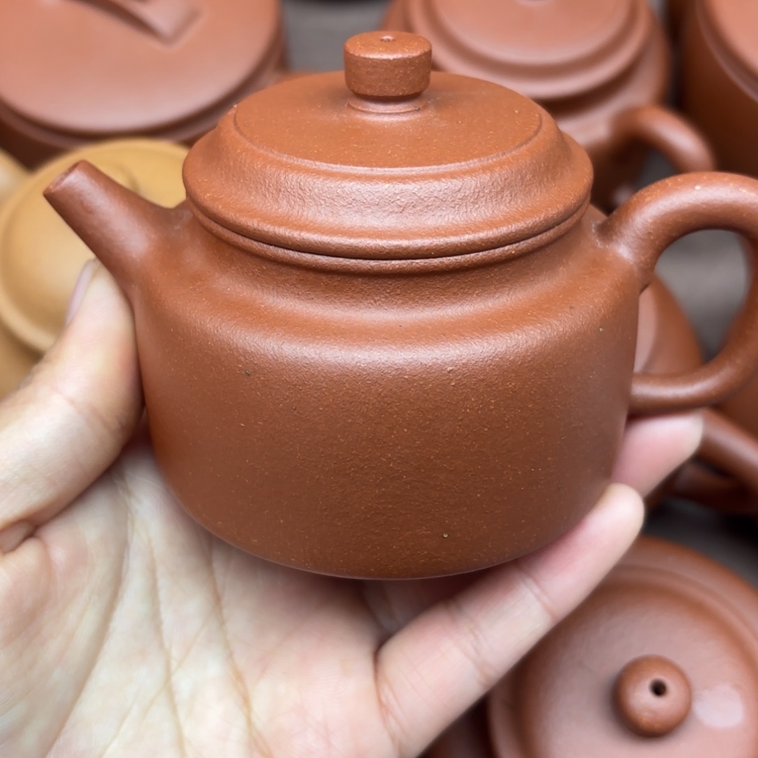 紫砂茶壶喜*红降坡德钟150微瑕