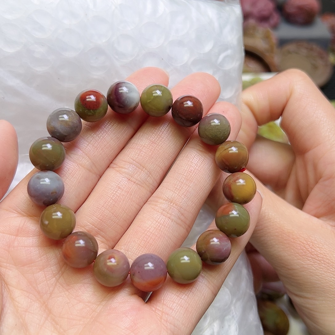 风***雨玛瑙/玉髓未镶嵌手串手串