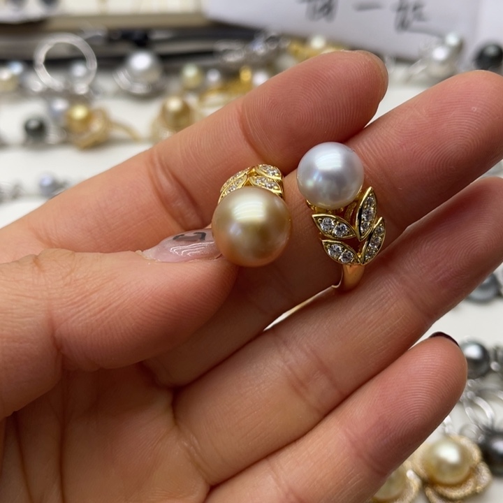 海水珍珠戒指银S925镶嵌