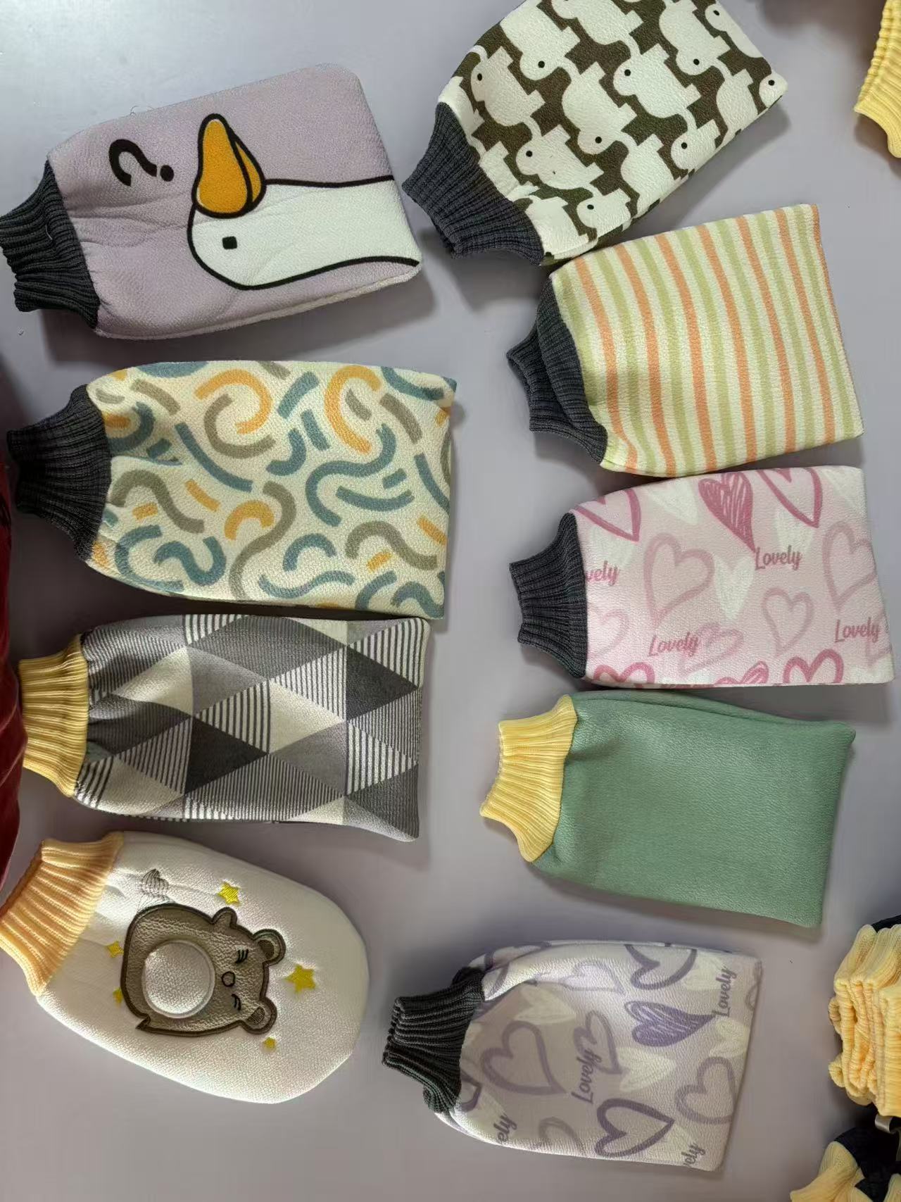 6780 【一拉背三澡巾】搓澡粉嫩少女心搓澡巾 F01