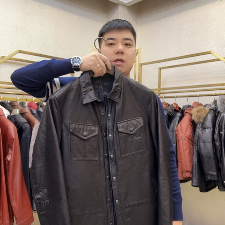 真皮皮衣胎牛皮油蜡130斤以内50码