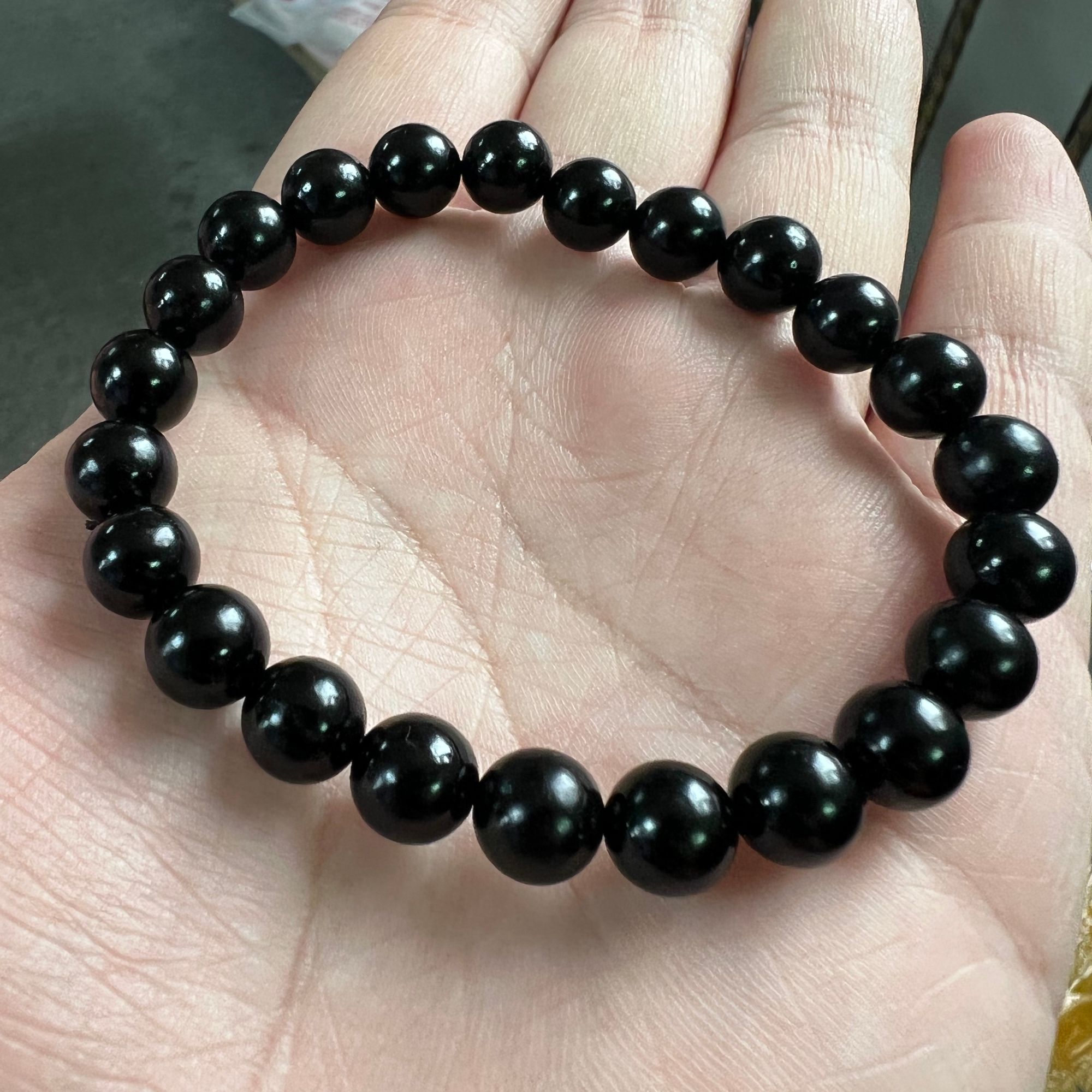 和田玉墨玉手串 卡8~9mm（拍一发一，多样性发货！）