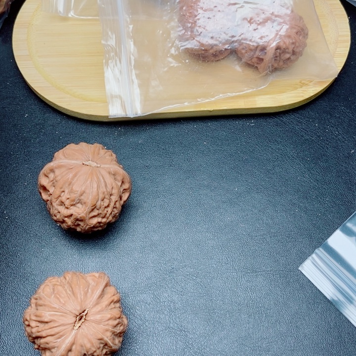 w***g把件文玩核桃白狮子