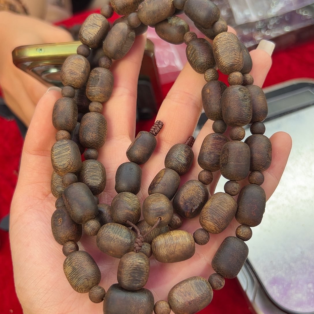 手串沉香用****7奇楠沉香沉水留疤76g多圈多样性发一
