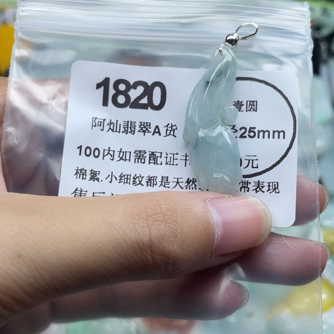 翡翠未镶嵌吊坠(赠链)