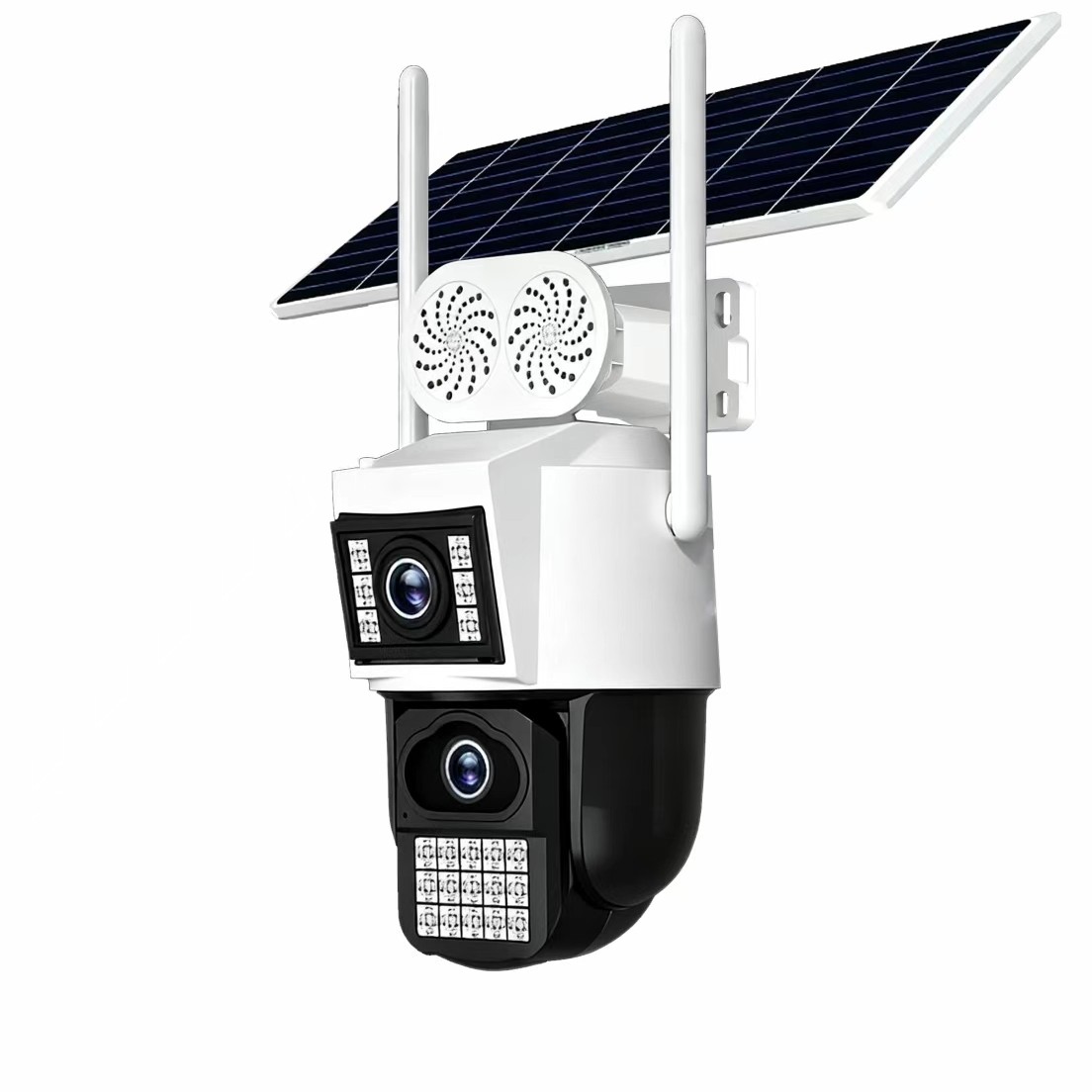 AOV无电无网太阳能智能监控摄像头高清360旋转家用可对话夜视