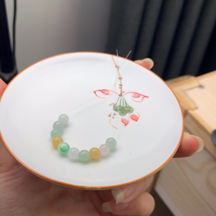 翡翠未镶嵌手链翡翠y518 卡5.6