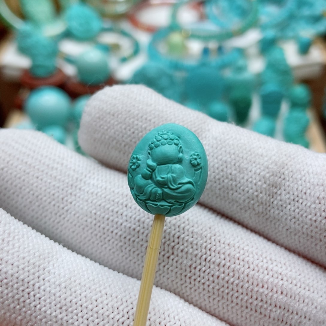 绿松石珠子未镶嵌