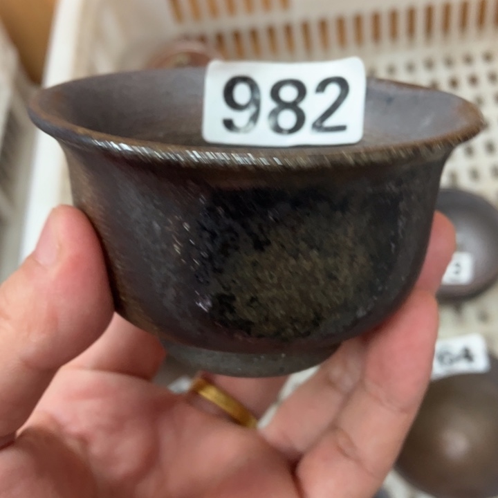 柴烧茶具茶杯大放漏