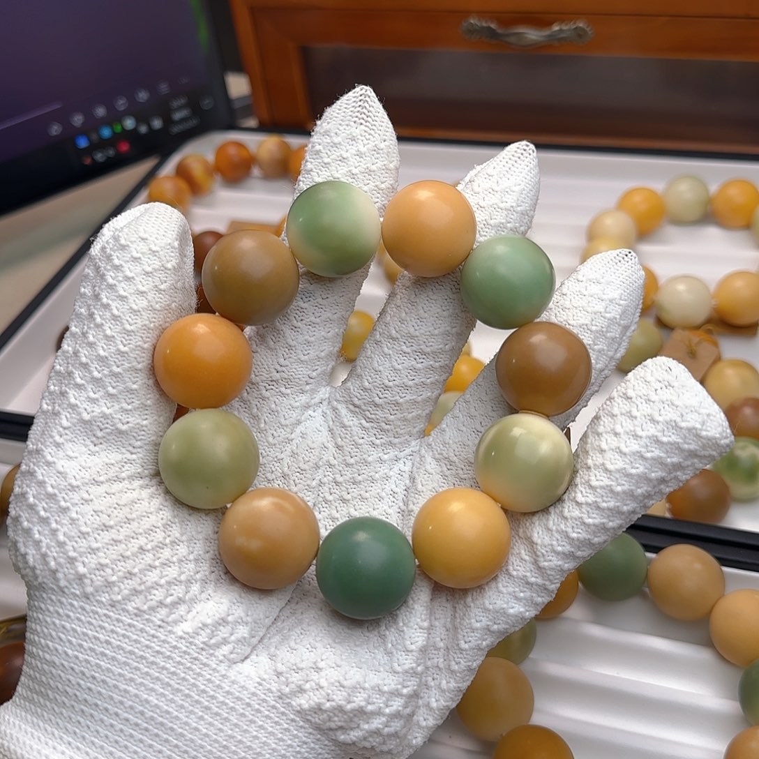 菩提根/象牙果手串卡22干磨圆珠中瑕疵3