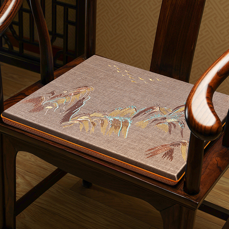 坐垫中国风椅垫茶椅红木沙发垫四季椅子坐垫海绵垫子防滑椅餐椅垫
