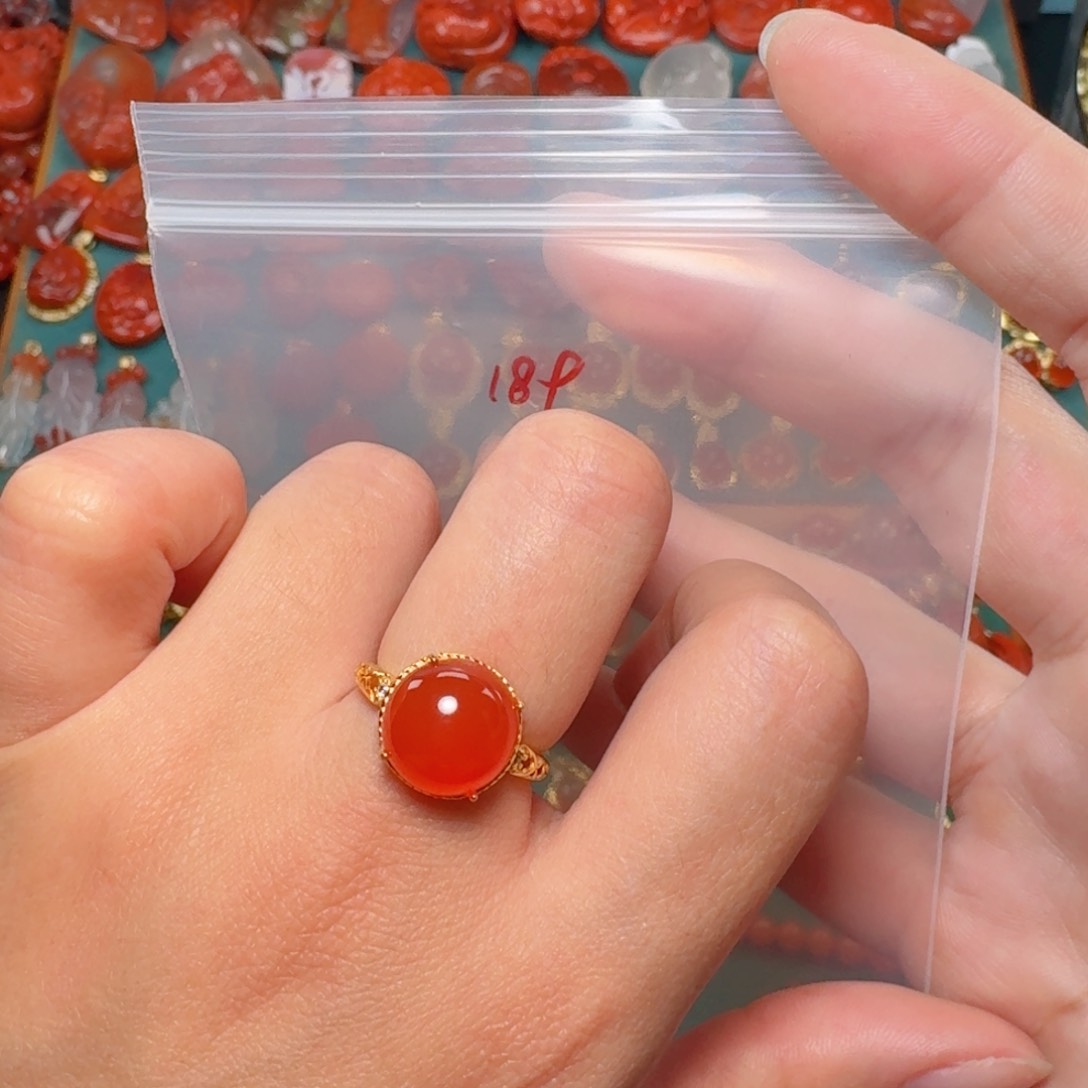 南红玛瑙南红银S925镶嵌