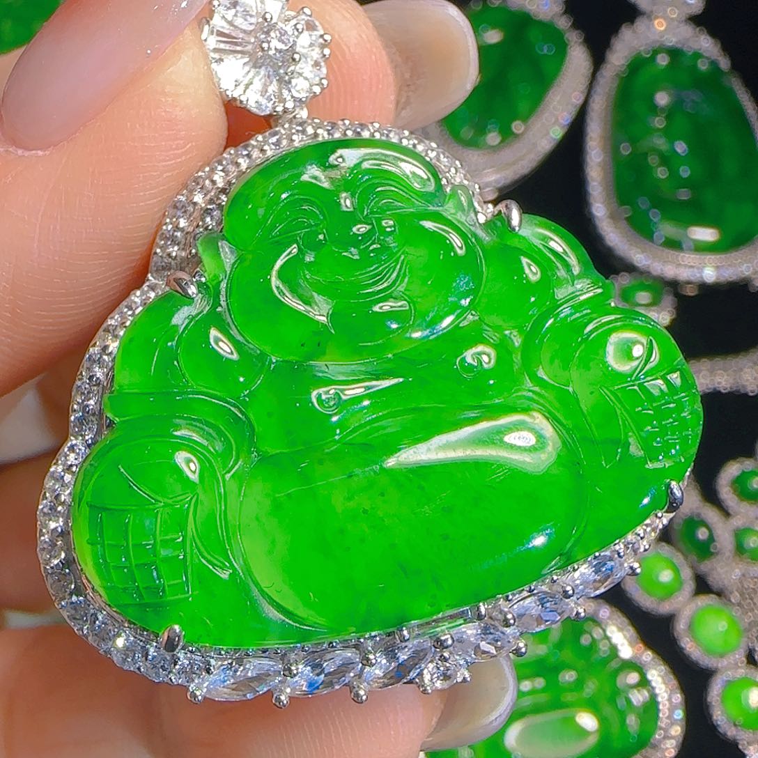 翡翠吊坠(赠链)银S925镶嵌