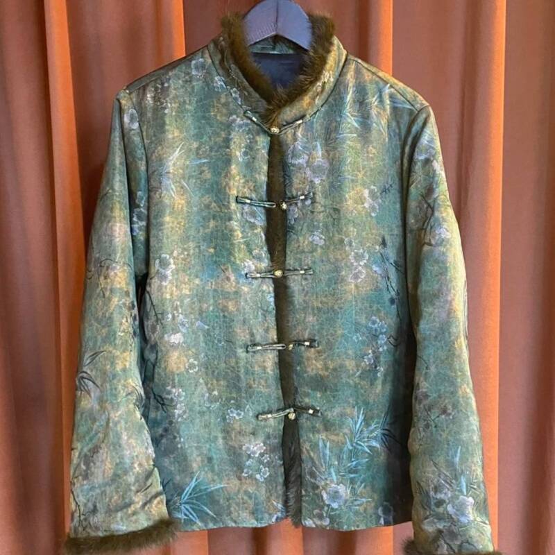 【浮翠流丹】国风重工提花立领加厚外套2024D0259-梦依