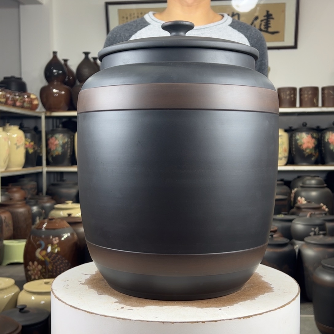 15饼茶缸25斤米缸纯手工