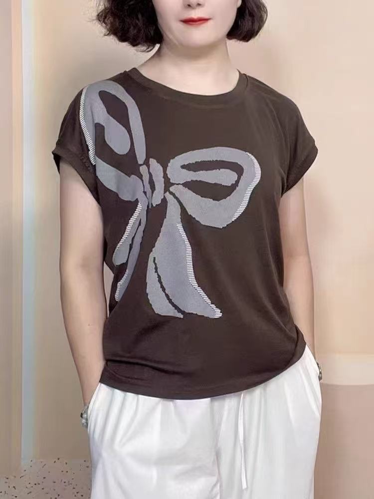 新款”大蝴蝶结“短袖