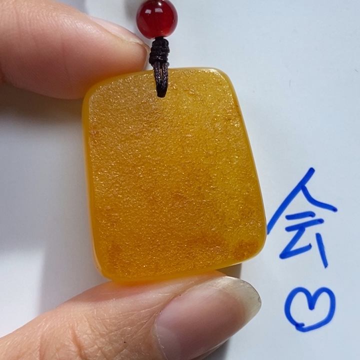 定制琥珀未镶嵌琥珀蜜蜡吊坠项链