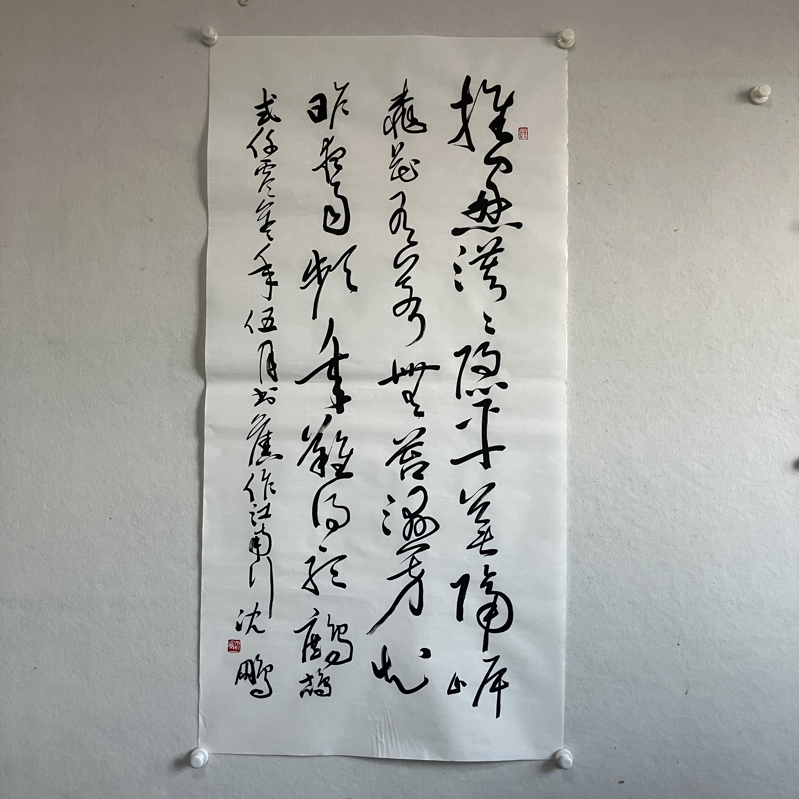 5762书法 纸本水墨136×68cm