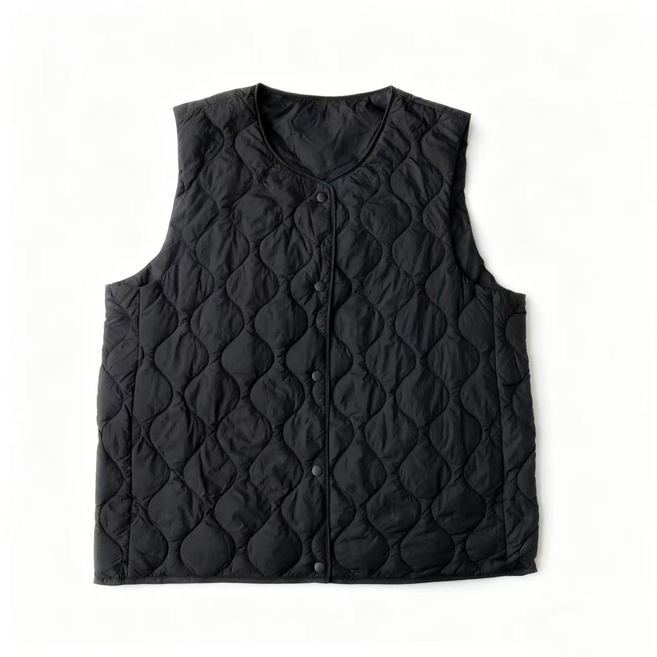 鸭绒马甲羽绒马夹M405MS菱格短款保暖显瘦女式简约马甲