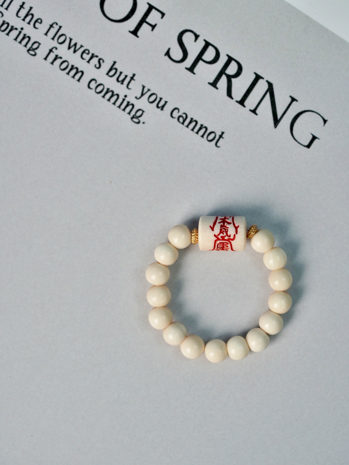 天然保真猛犸牙指雕女指环迷你太岁戒指招财纳福运势编码A0352