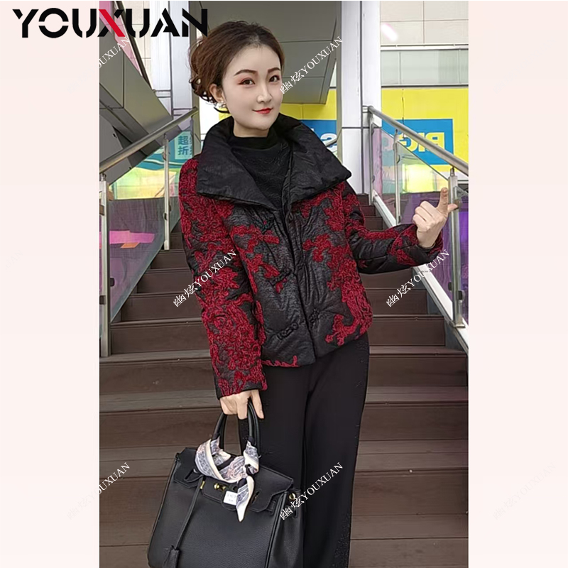 【设计师】2025新款女士秋冬时尚宽松休闲韩版潮流百搭二棉外套933