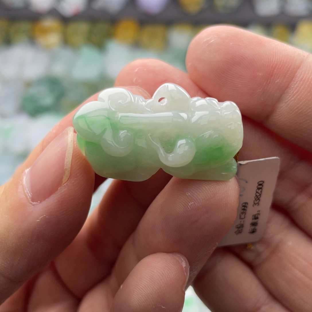 翡翠未镶嵌颈饰貔貅4