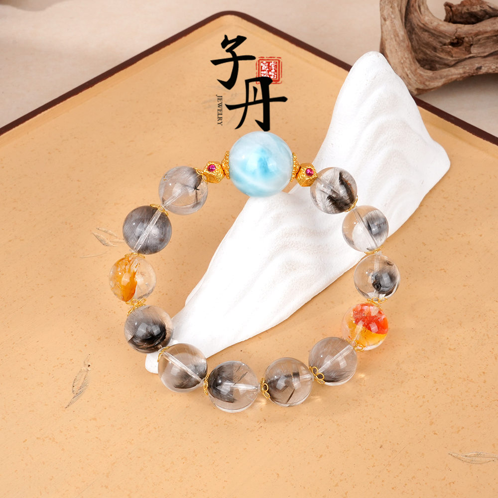 【子丹】18K黑银钛配比手串（多样性发）B2-115