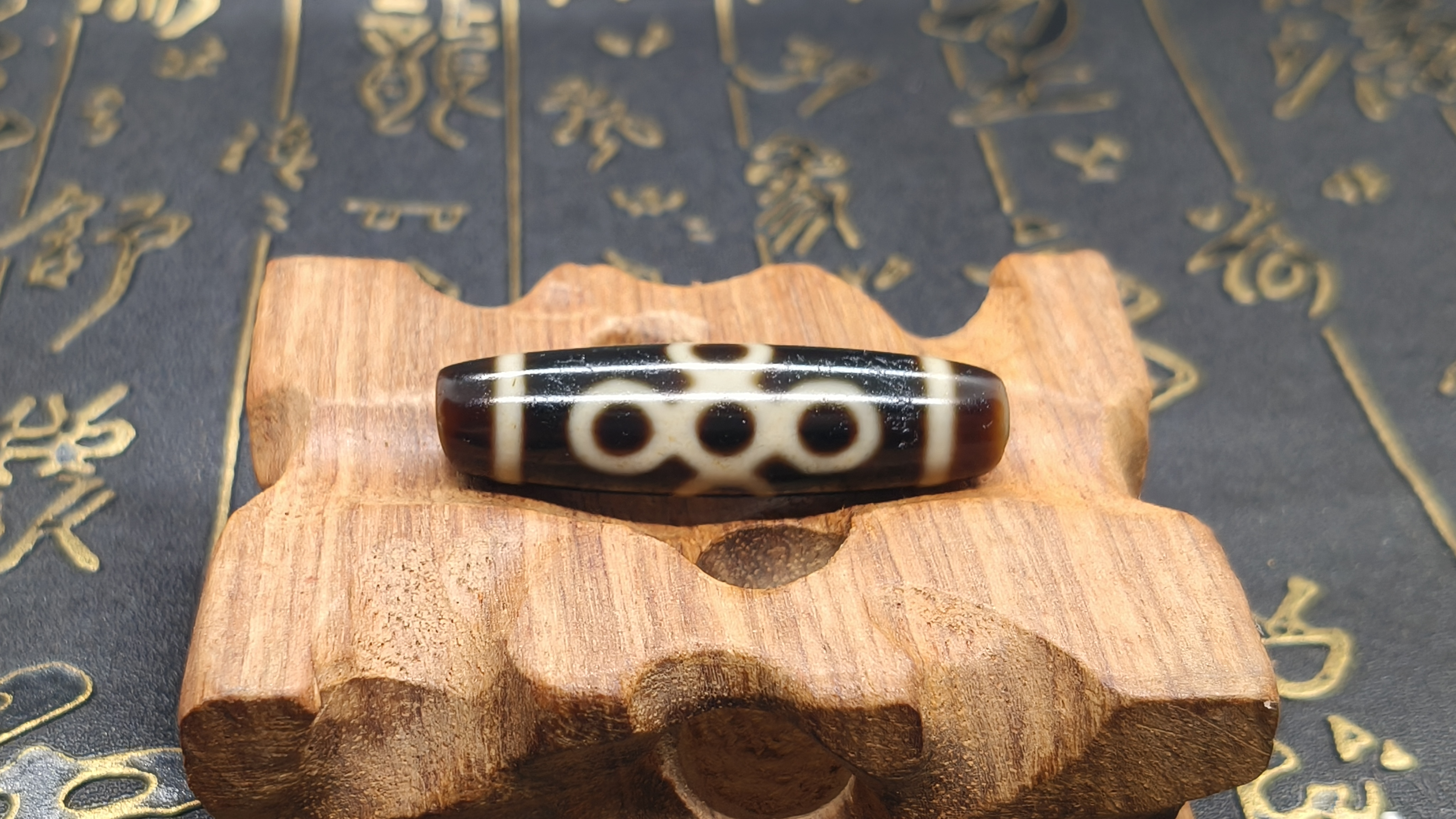 【雪微·建成黑金系列玛瑙珠】40+尺寸闪电五眼图腾