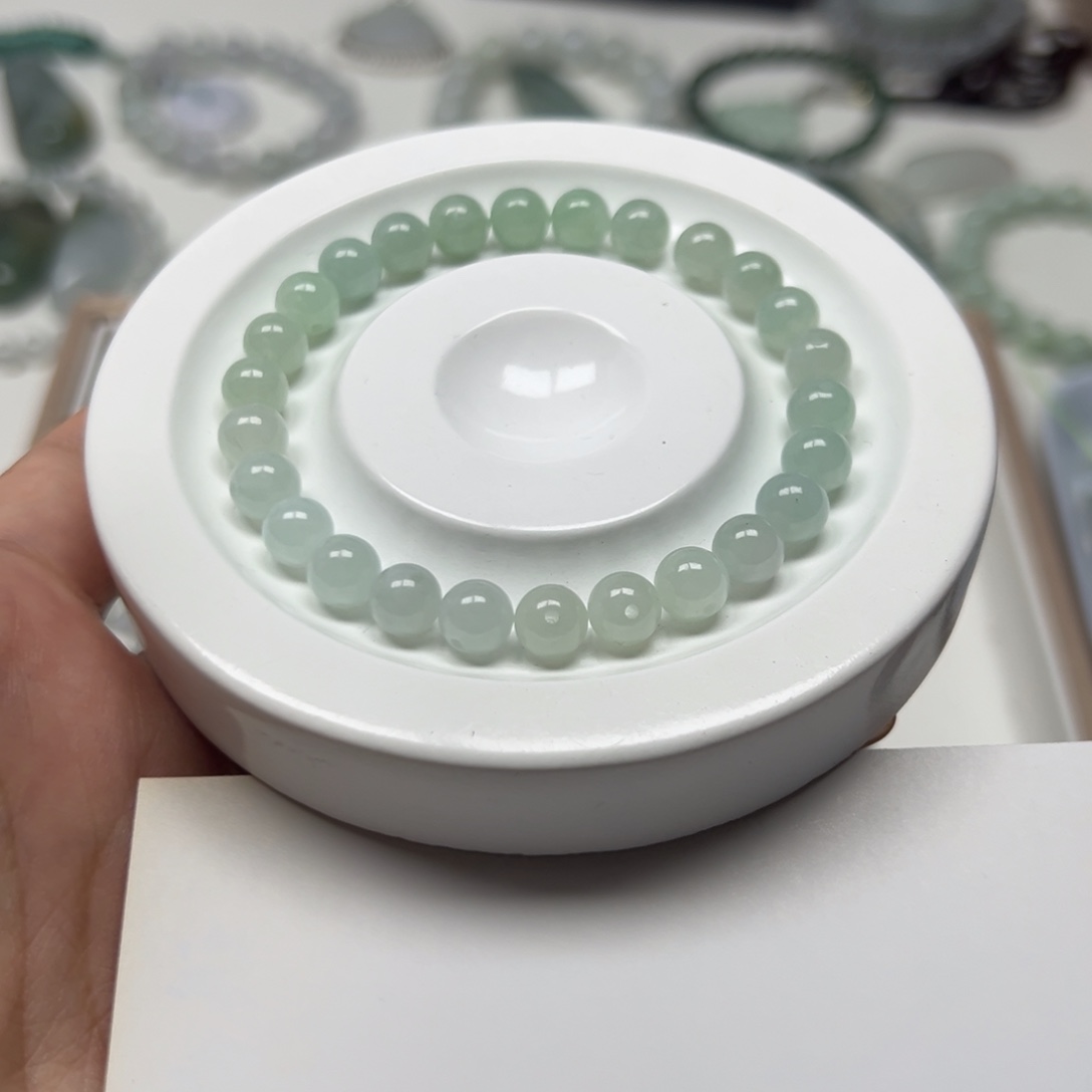 翡翠散珠C****✨纯天然缅甸翡翠A货卡7，26颗分3单