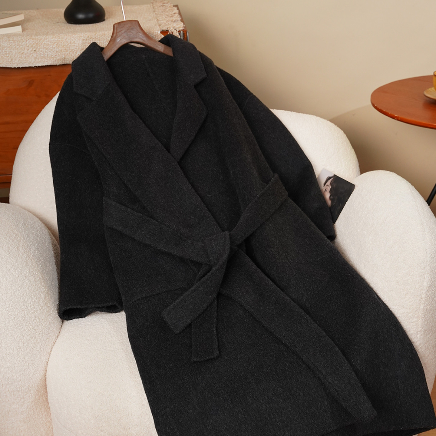 2025新款阿拉善之约马海毛莱赛尔双面呢大衣女士1603