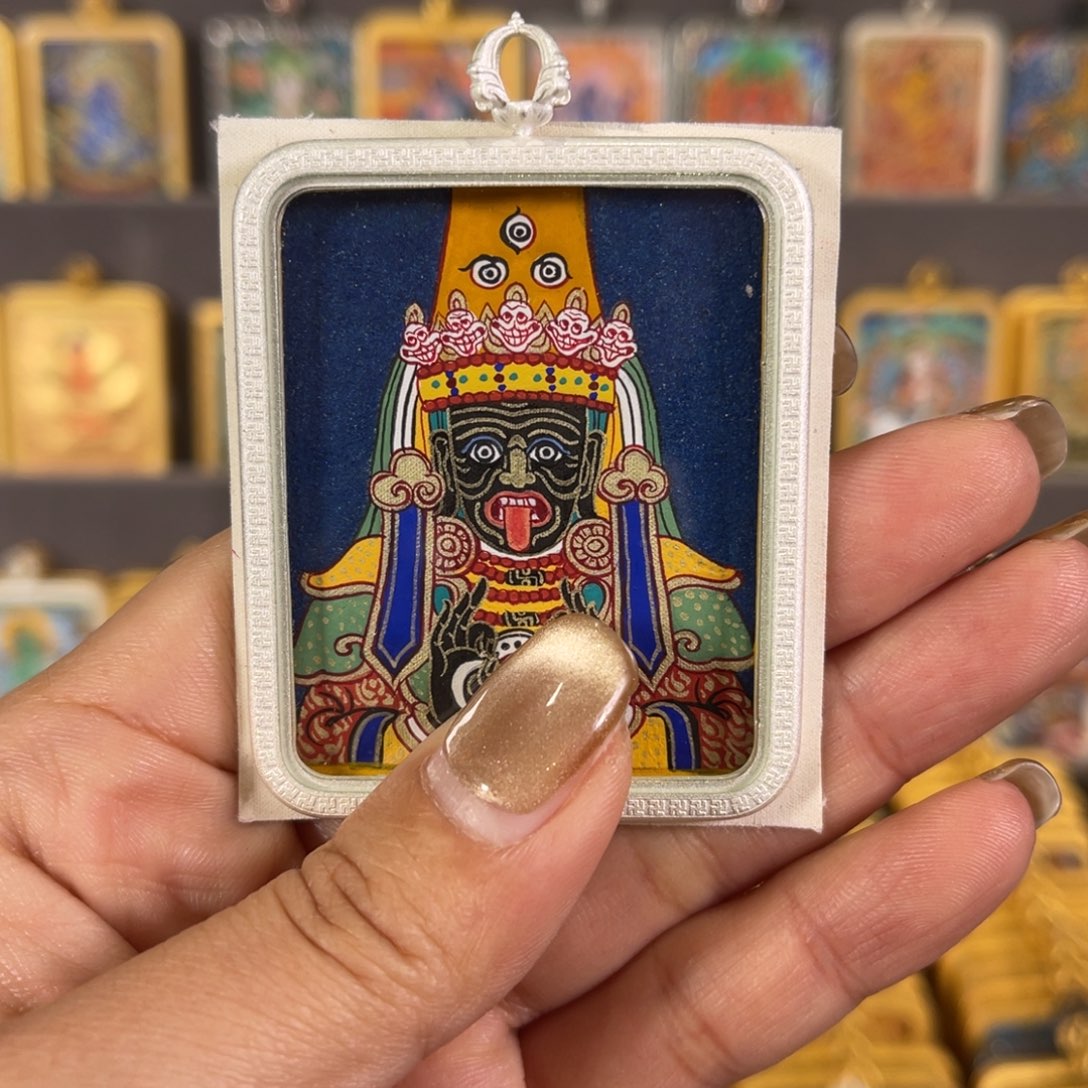 吊坠扎基拉姆青海热贡唐卡