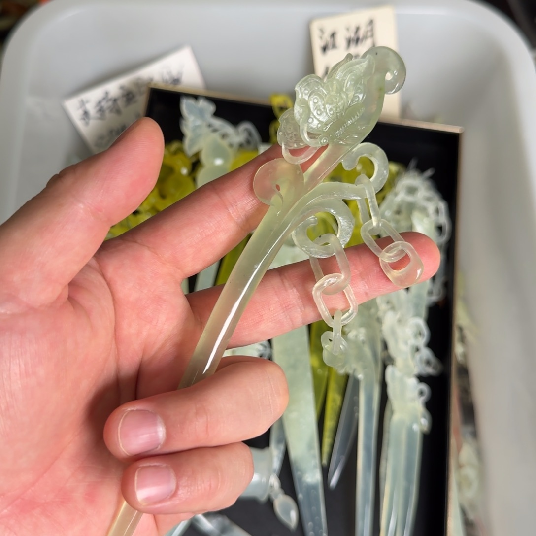 岫玉发饰未镶嵌明君玉簪贼拉好看