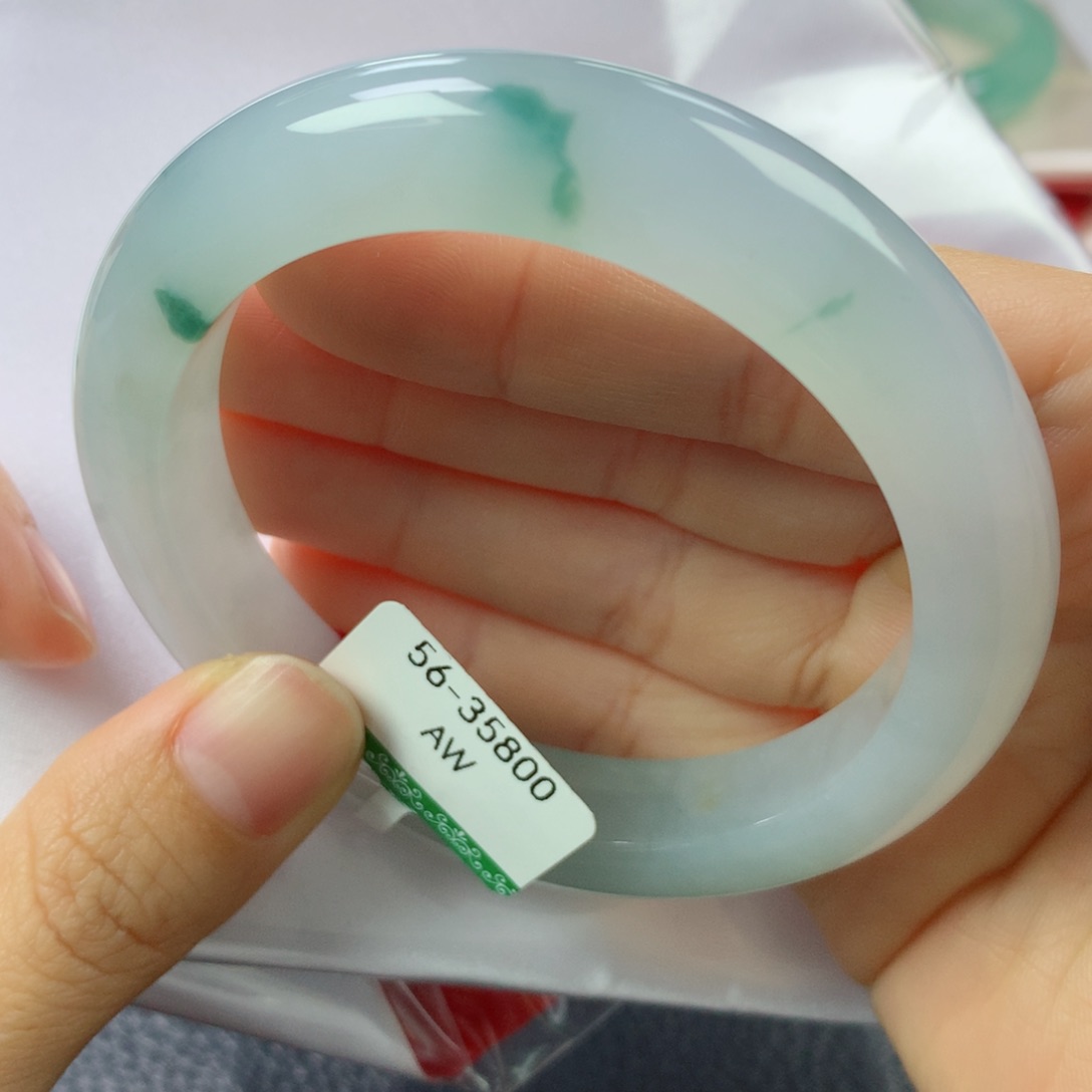 未镶嵌手镯翡翠缅甸天然翡翠A货56.5正