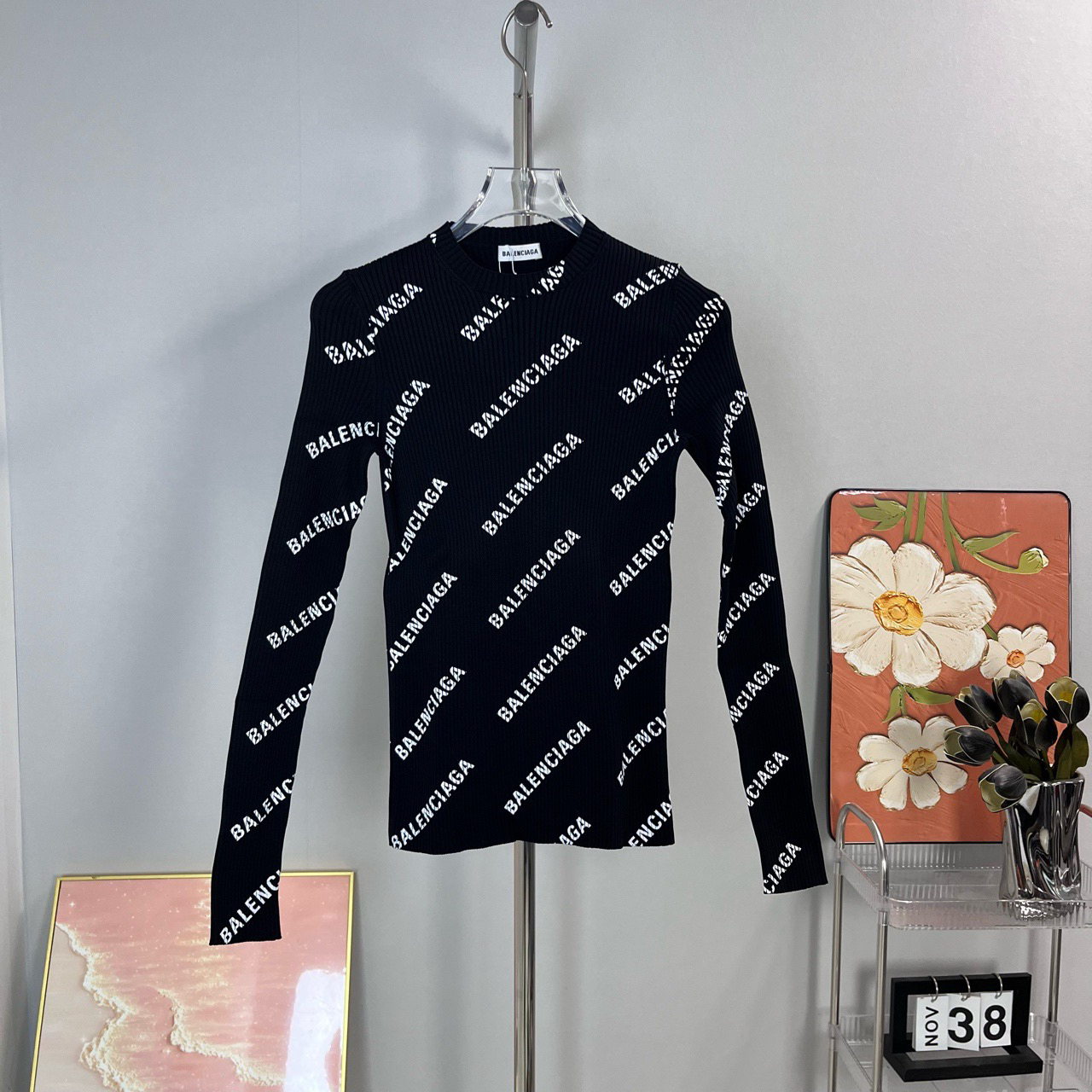 99新 Balenciaga/巴黎世家 黑色 针织 上衣 99新 S码 A6174