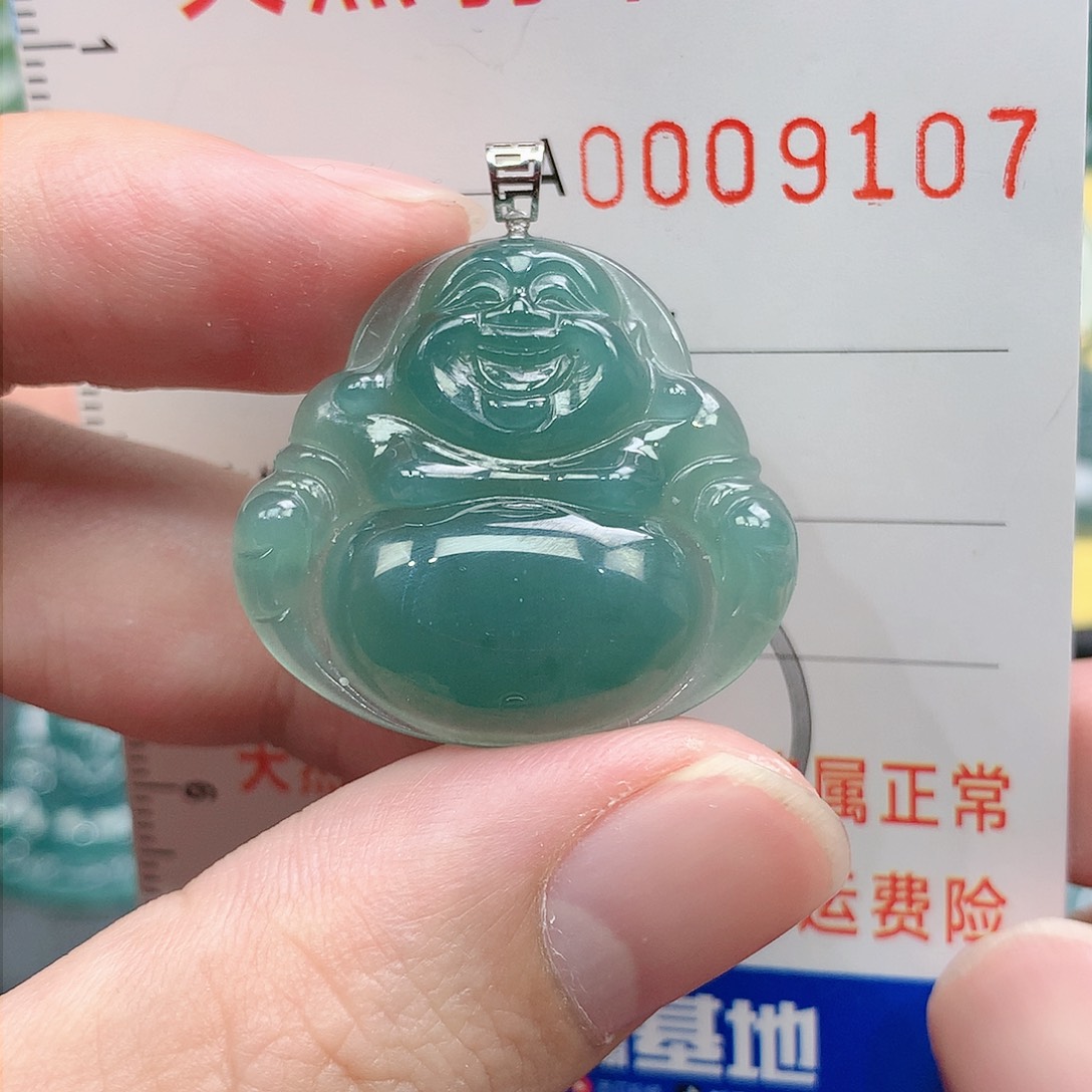 翡翠吊坠(不含链)银S925镶嵌