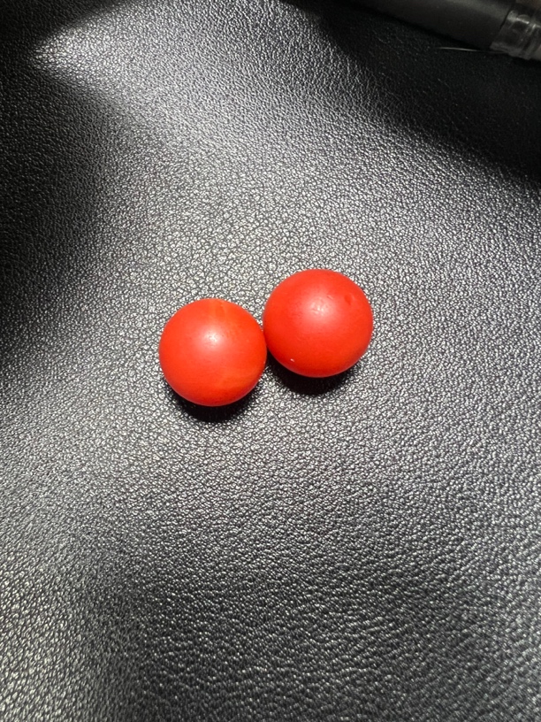 保山天然对珠，尺寸14.4